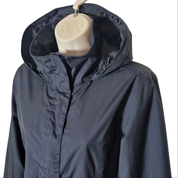 Eddie Bauer Weatheredge Packable Black Zip Hooded Windbreaker Jacket - Picture 5 of 10